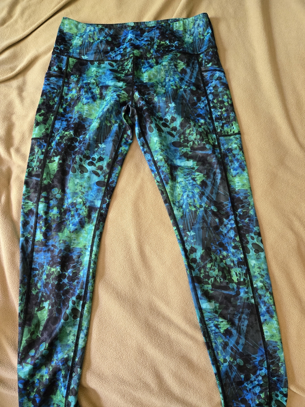 Constantly Varied Gear Tidalwave Print Full Length Leggings Size Lg